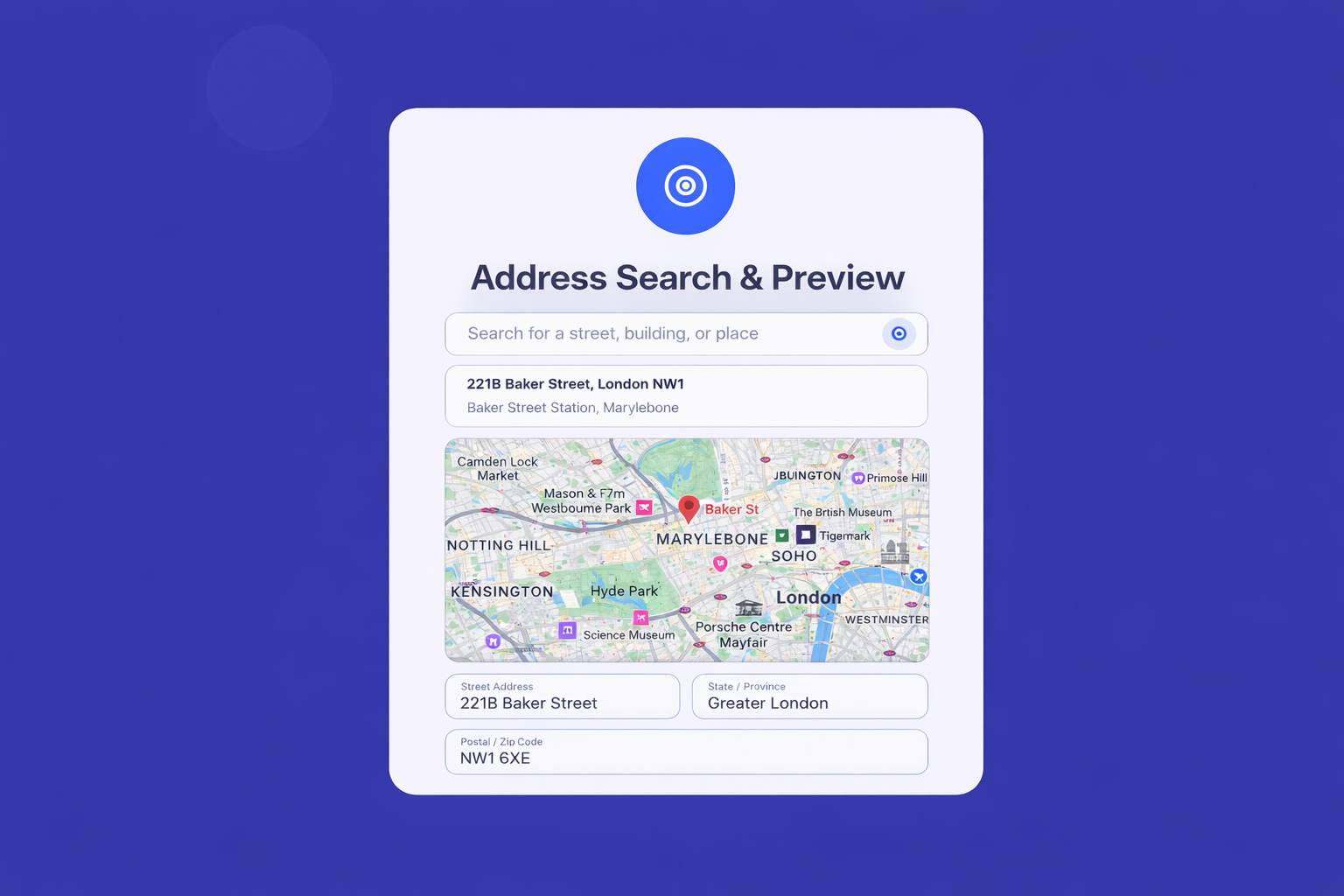Address Search & Preview Screenshot 1