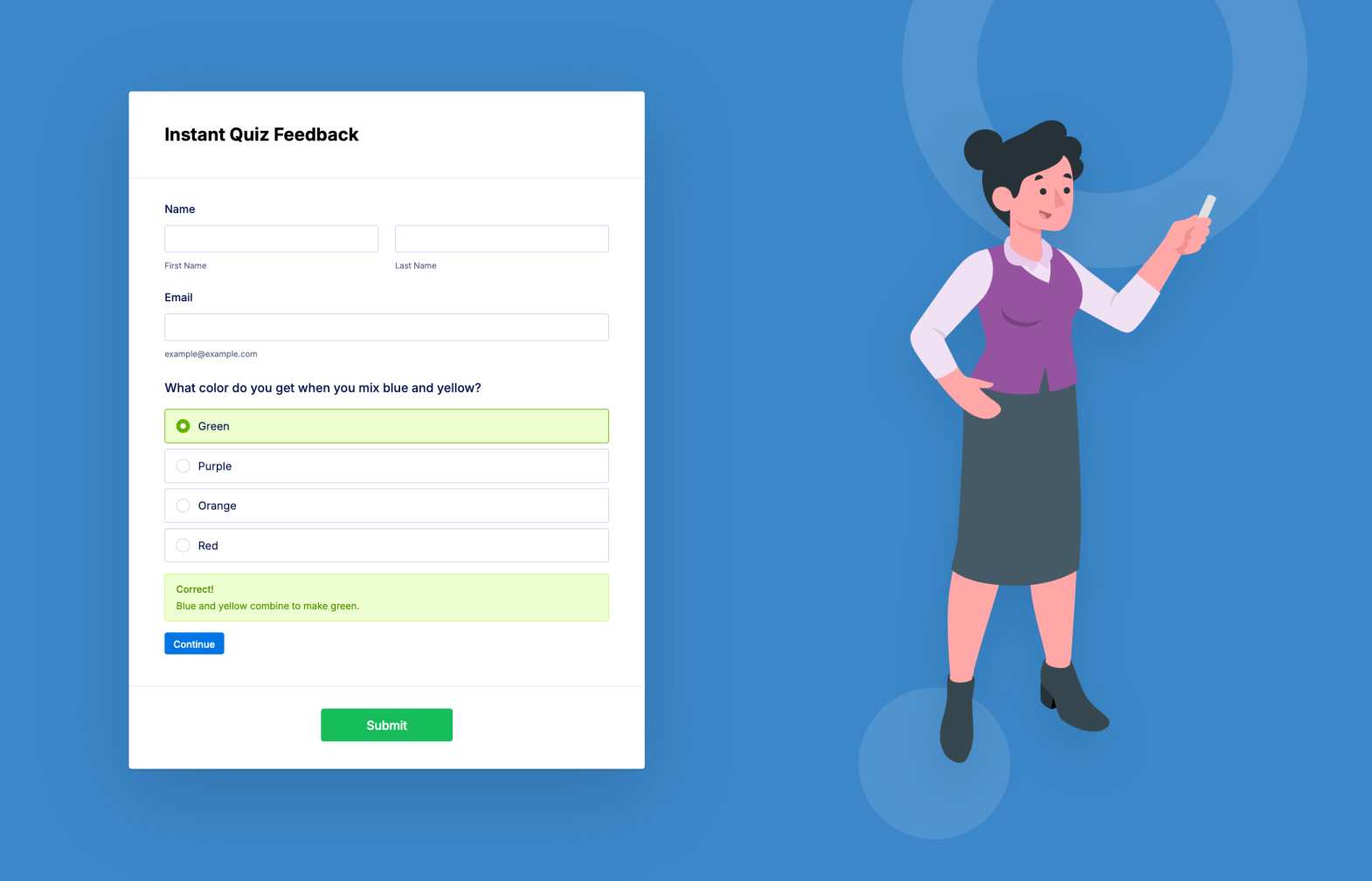 Instant Quiz Feedback Screenshot 1