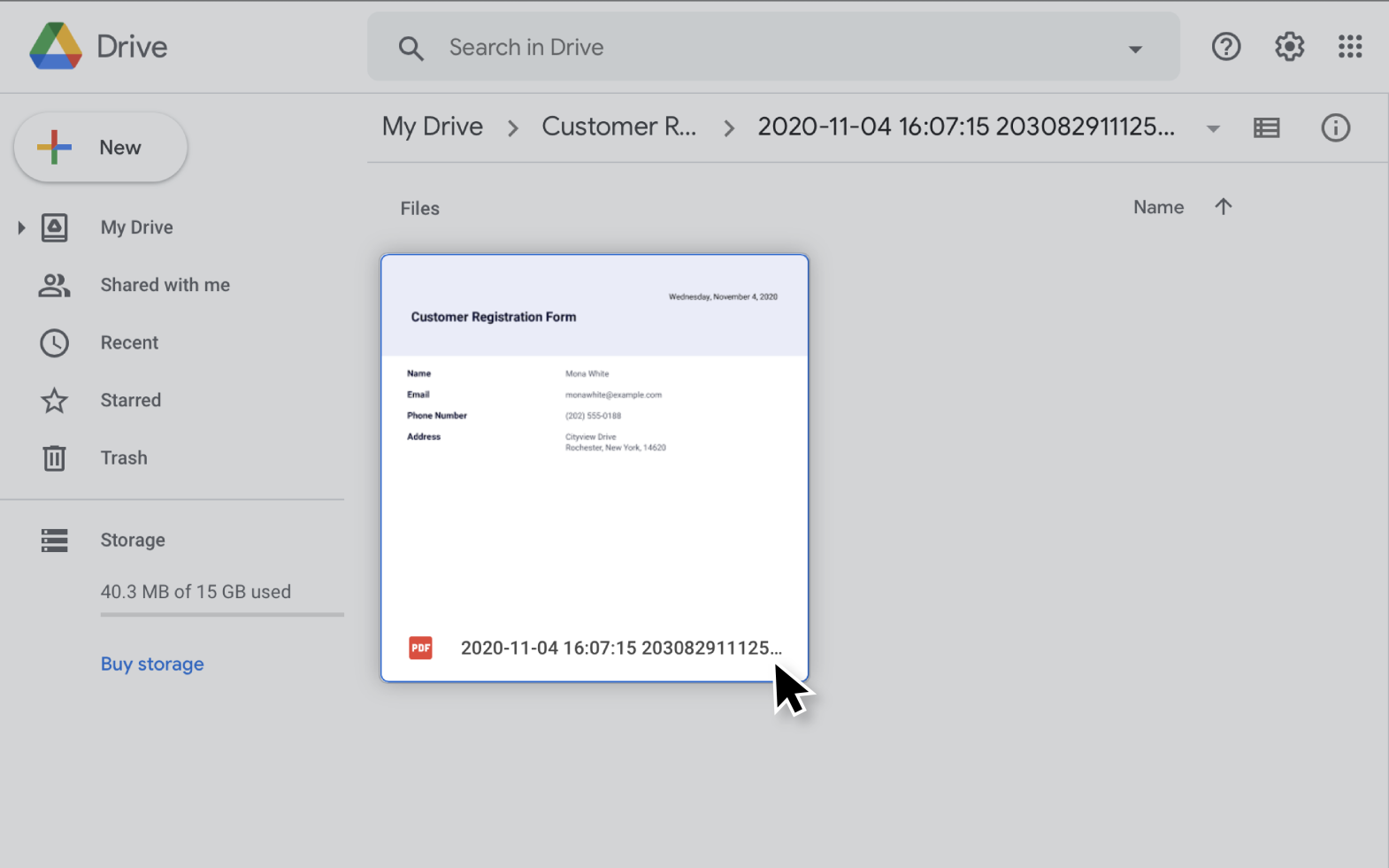 Google Drive Integration Screenshot 4