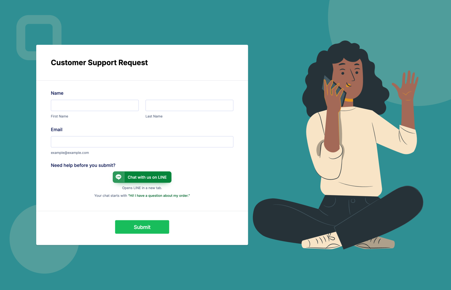 LINE Chat Button Screenshot 1