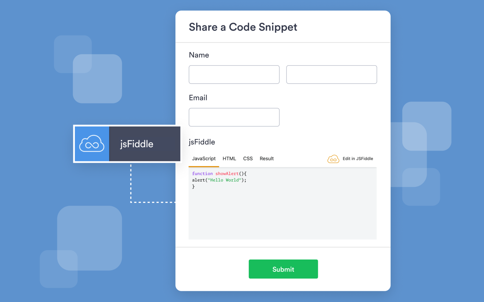 jsFiddle Screenshot 1