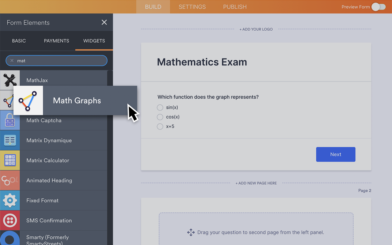 Math Graphs Screenshot 2