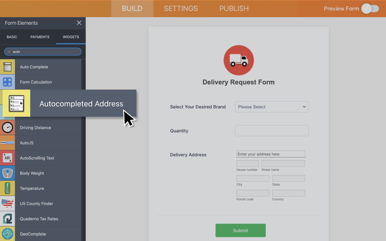 Autocompleted Address Screenshot 2