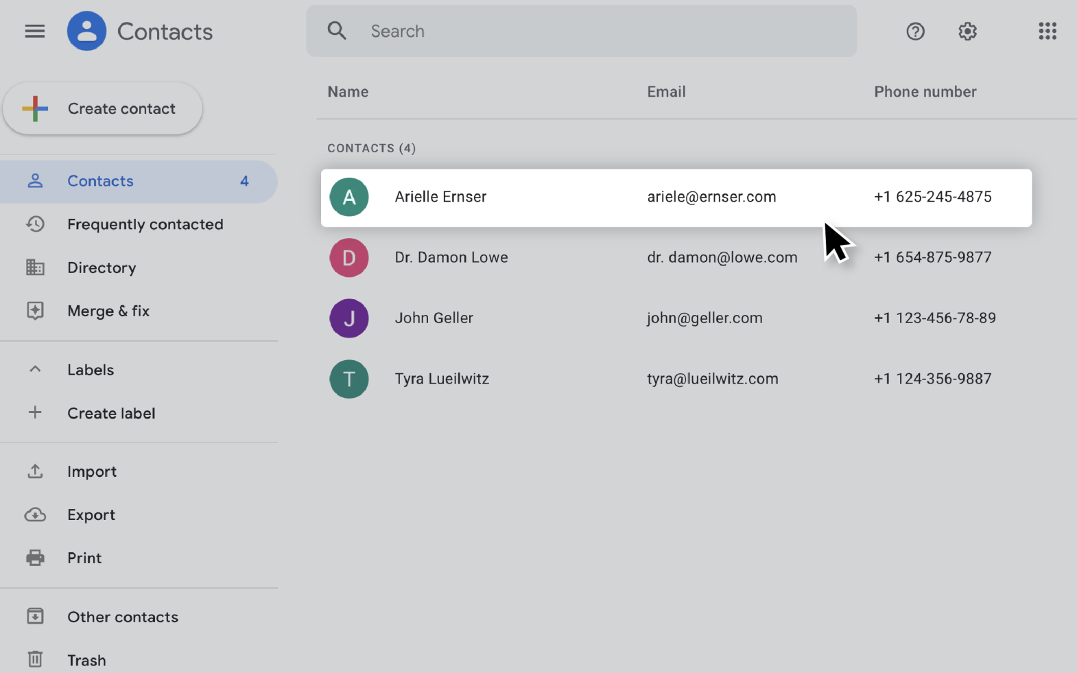 Google Contacts Integration Screenshot 5