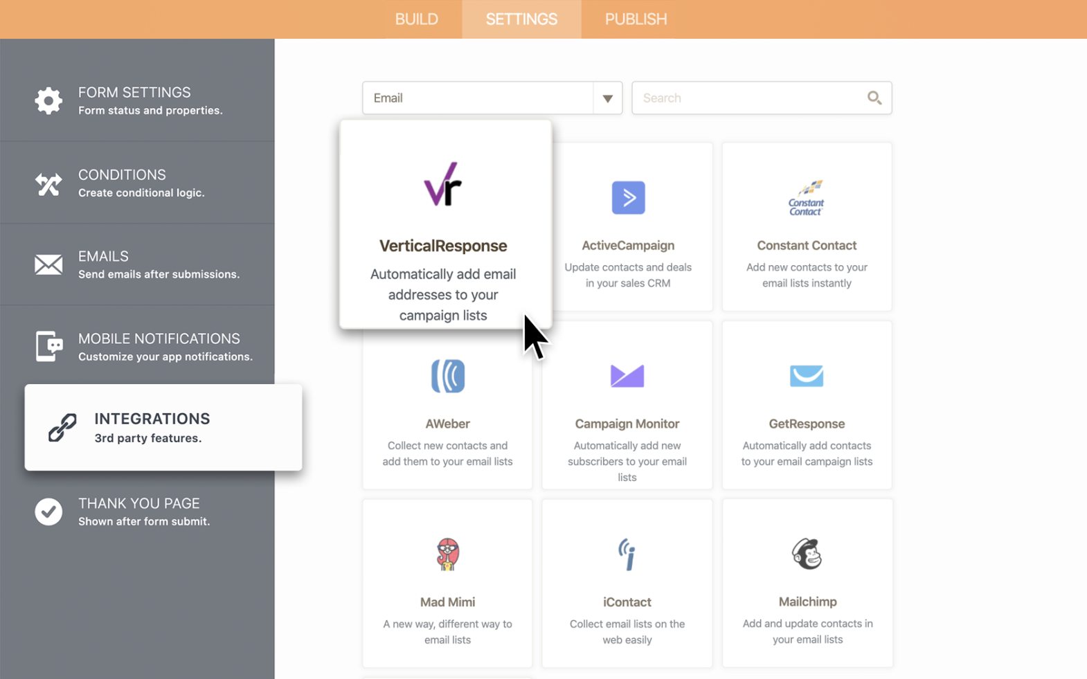 VerticalResponse Screenshot 2