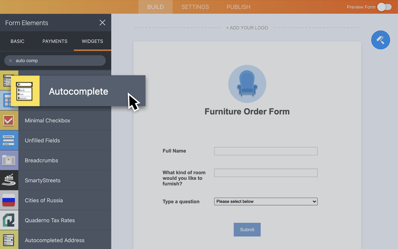 Autocomplete Screenshot 2