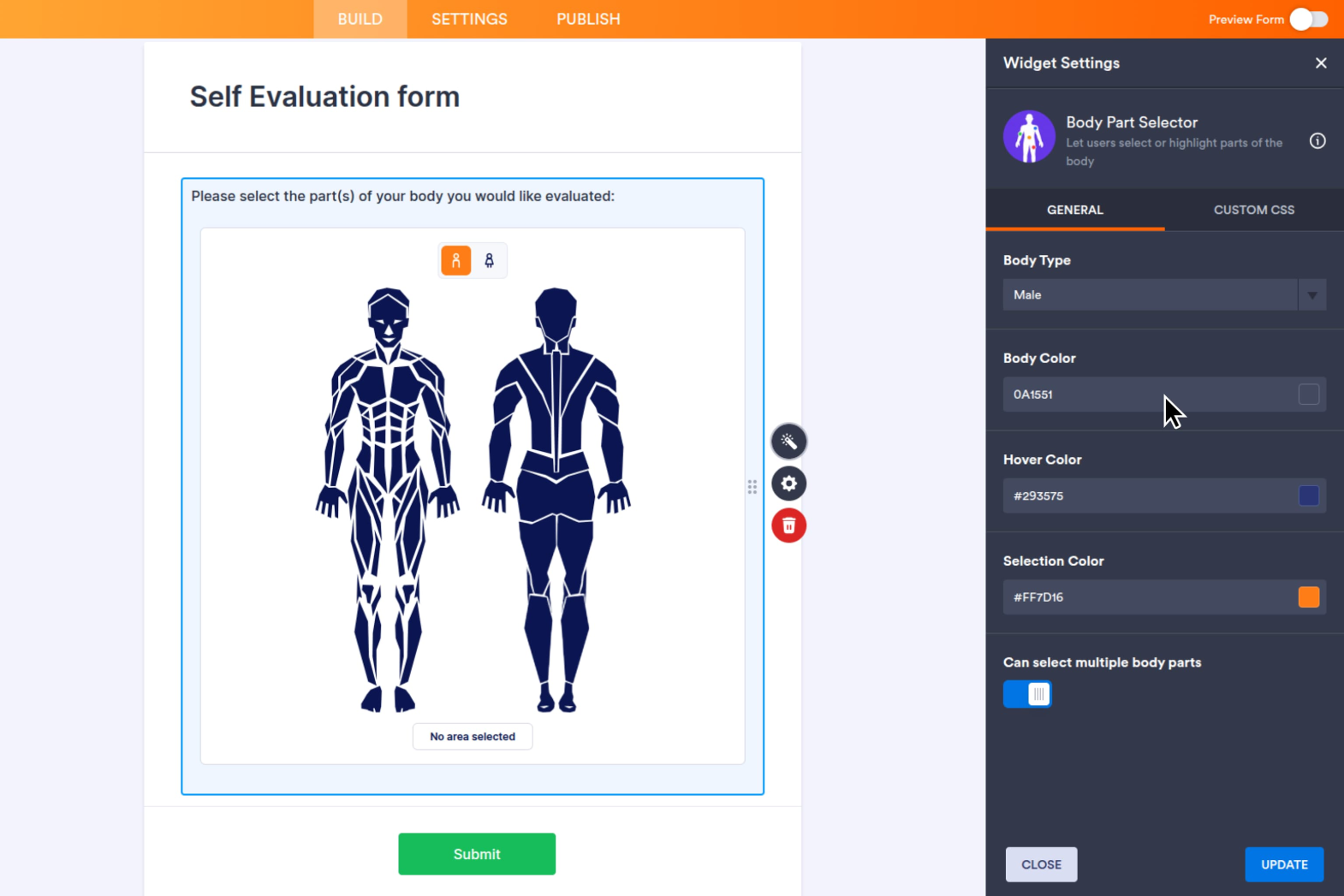 Body Parts Selector Screenshot 3