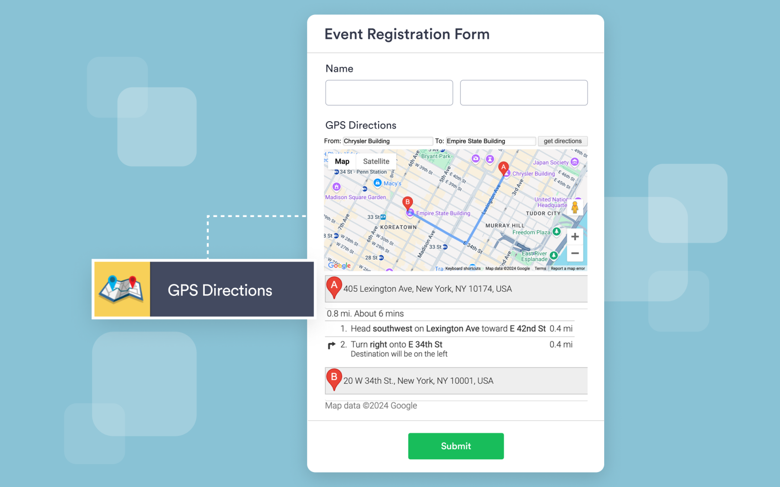 GPS Directions Screenshot 1