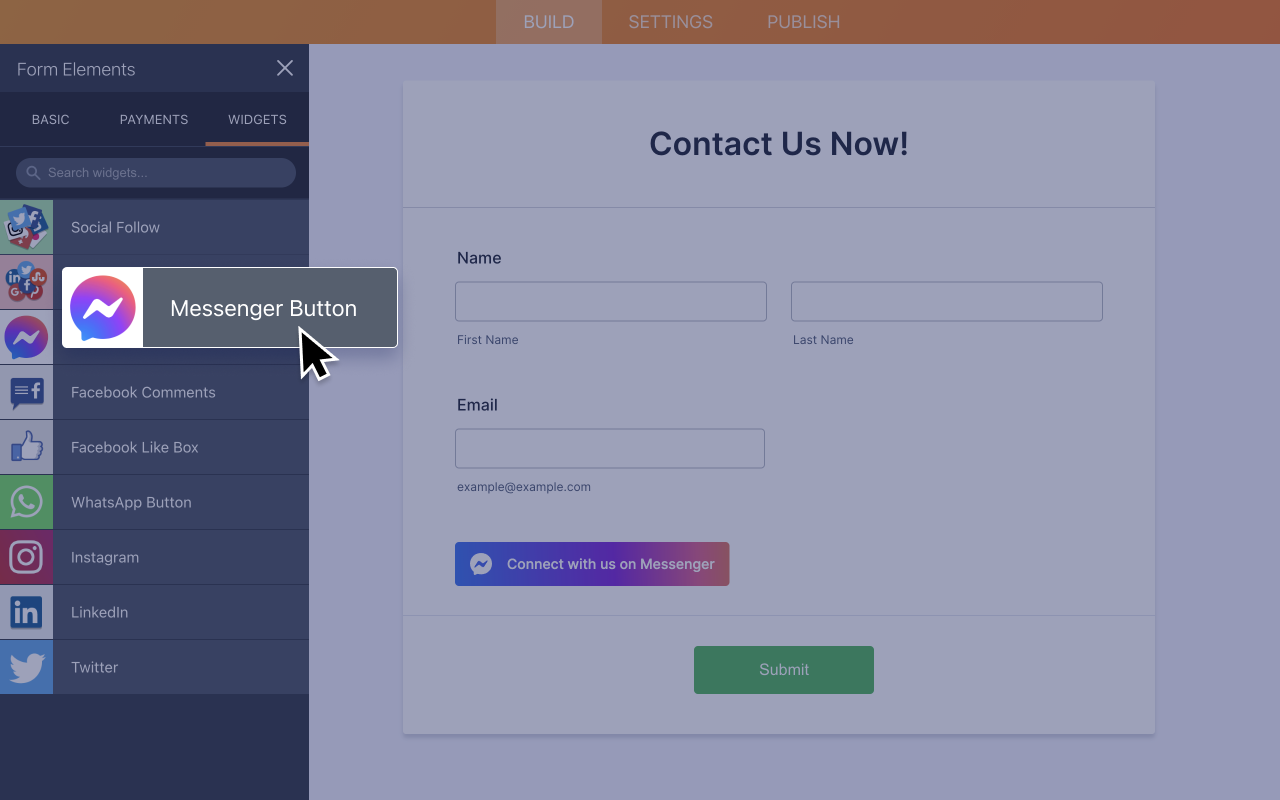 Messenger Button Screenshot 2