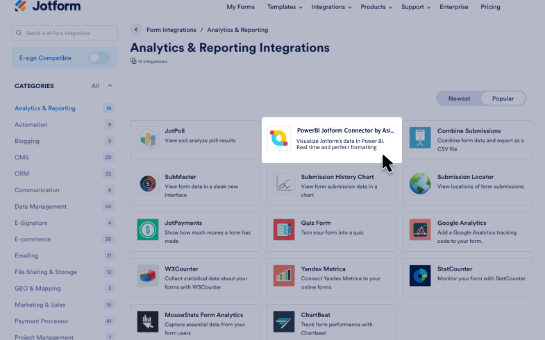 Power BI Jotform Connector by Asinaria Screenshot 2