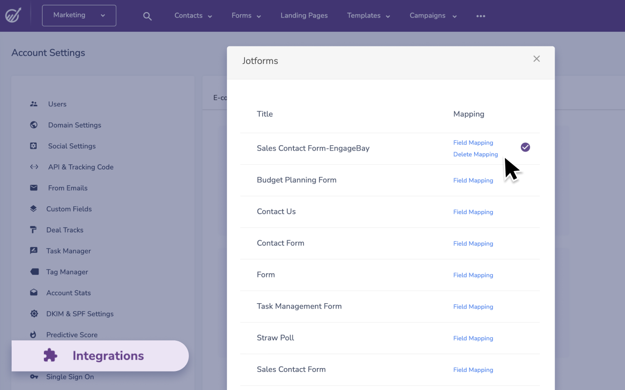 EngageBay Integration Screenshot 4