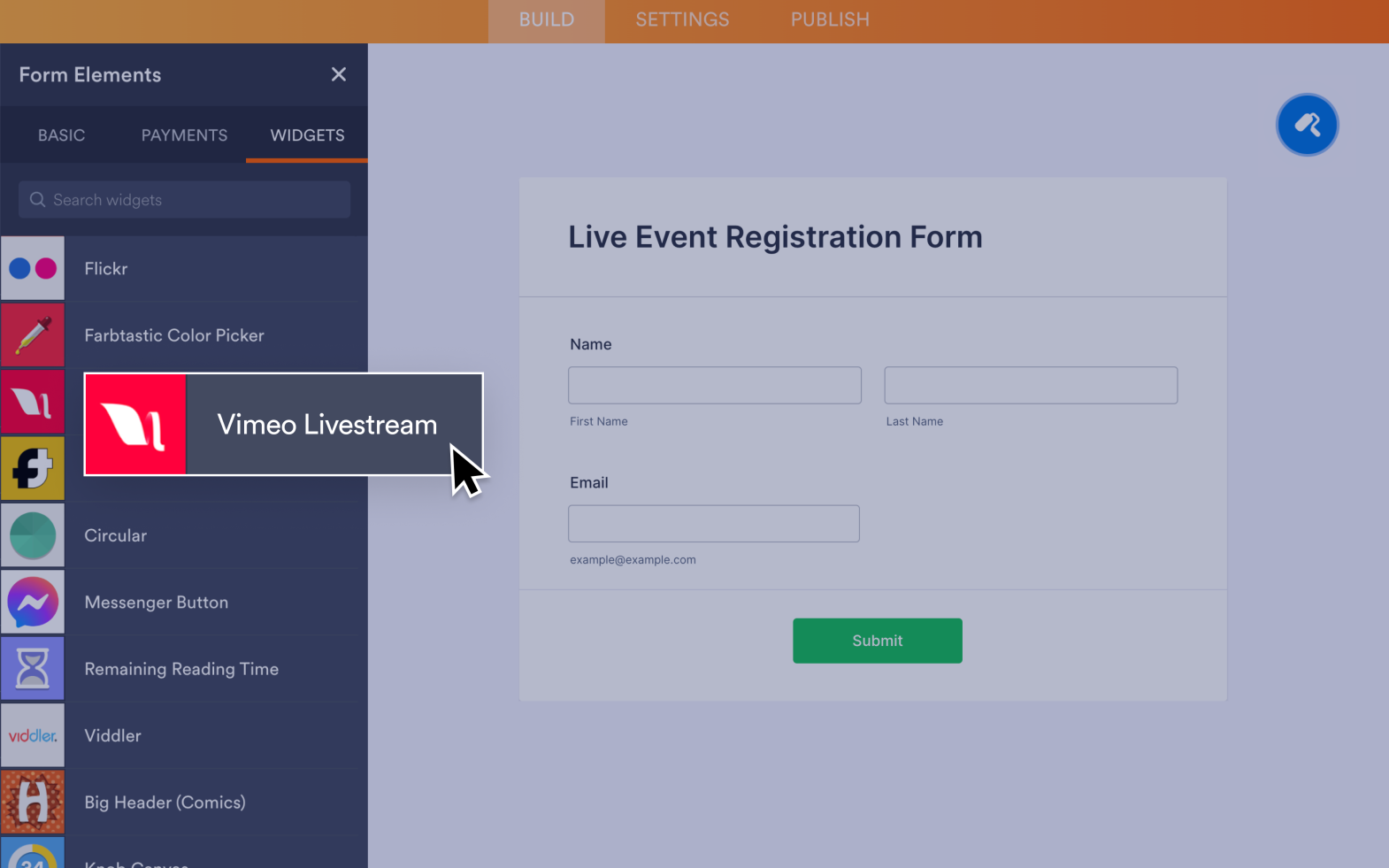 Vimeo Livestream Screenshot 2