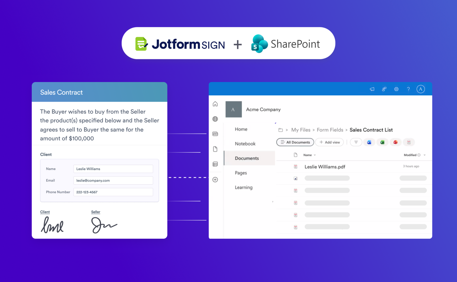 Microsoft SharePoint Integration