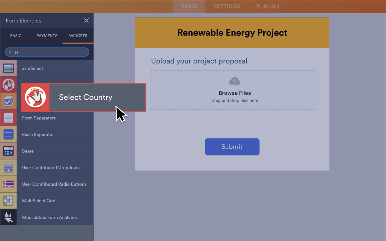 Select Country Screenshot 2