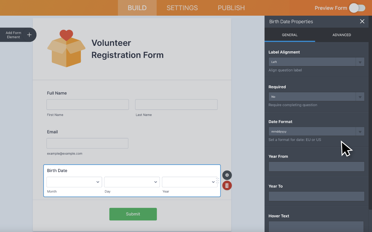 Birth Date Picker Screenshot 2
