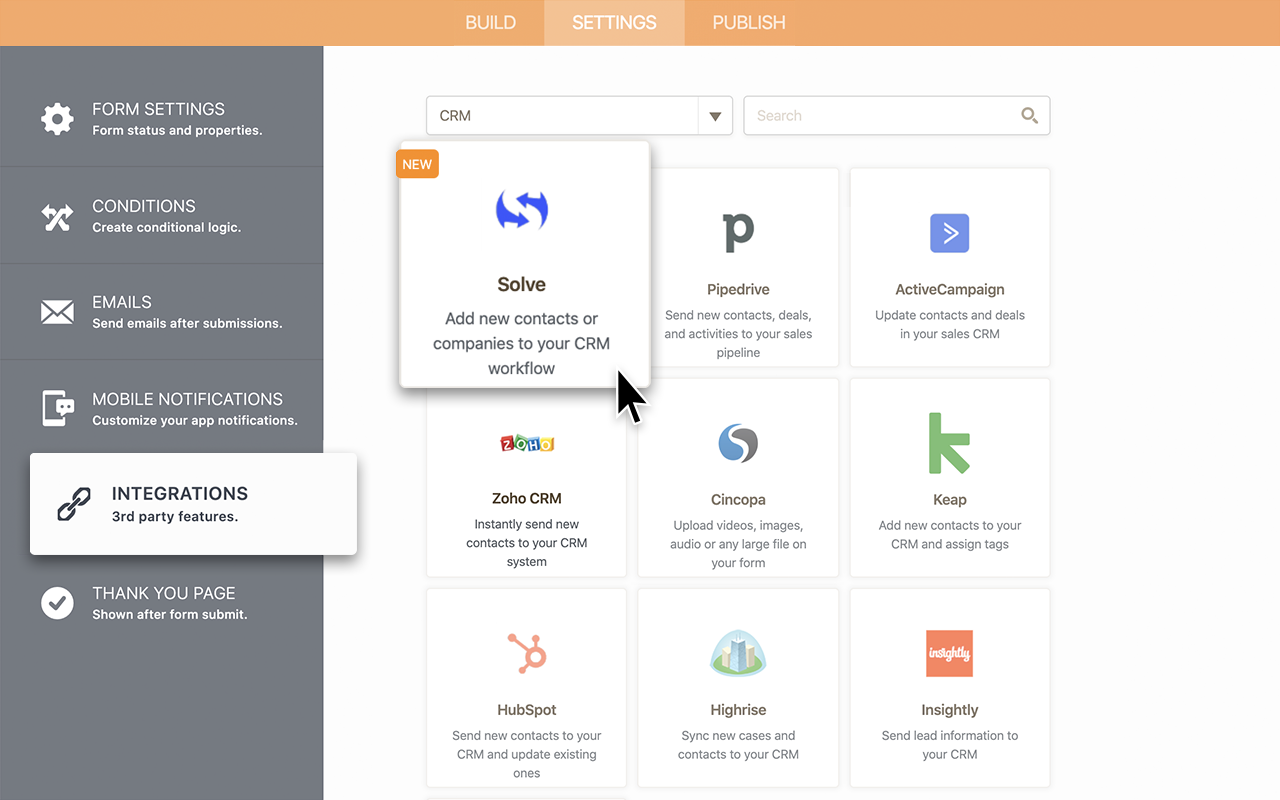Solve Integration Screenshot 2