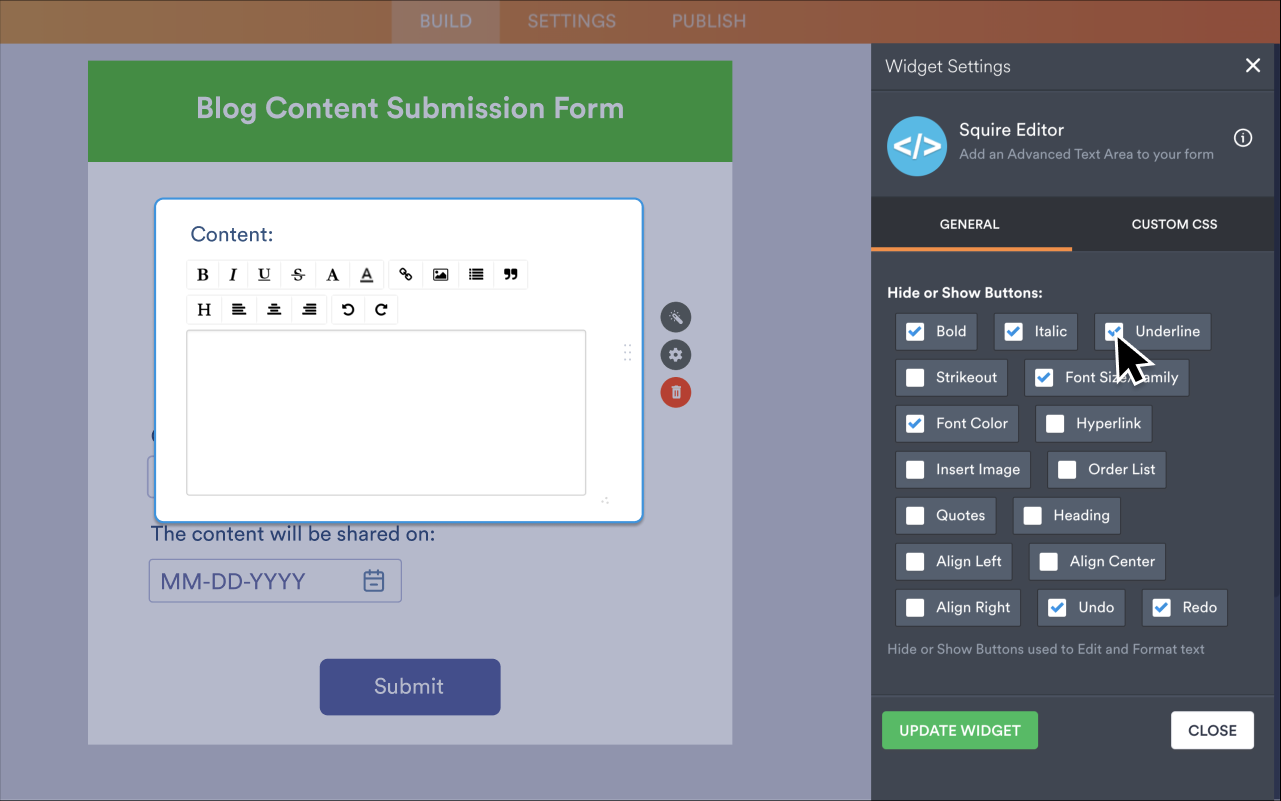 Squire Editor Screenshot 3