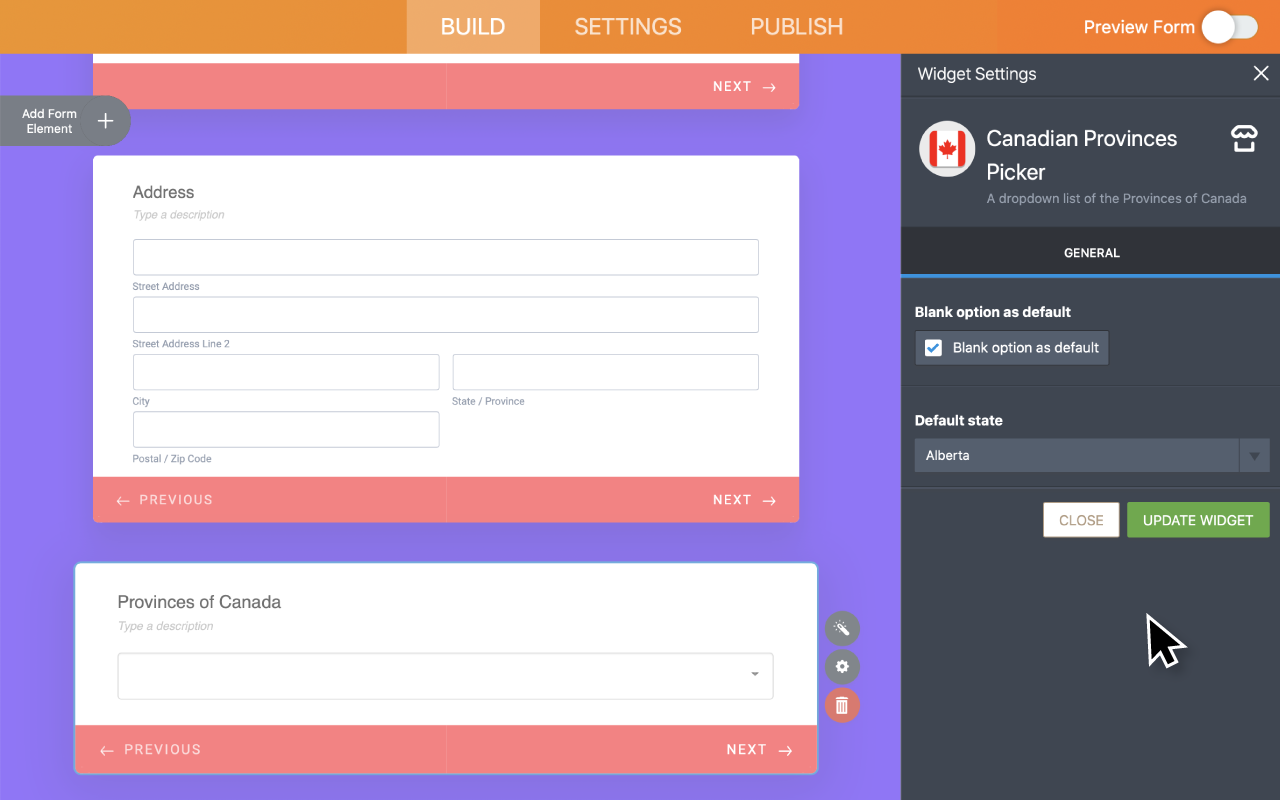 Canadian Provinces Picker Screenshot 3