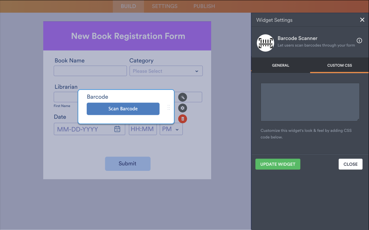 Barcode Scanner - Form Widgets | Jotform