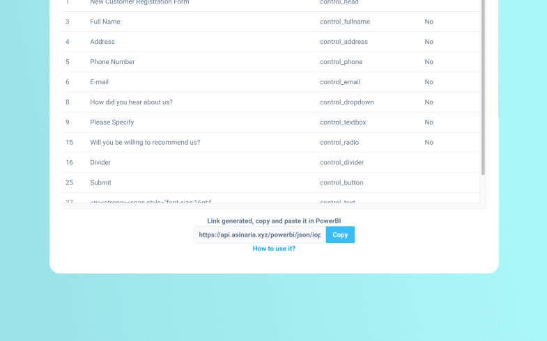 Power BI Jotform Connector by Asinaria Screenshot 3
