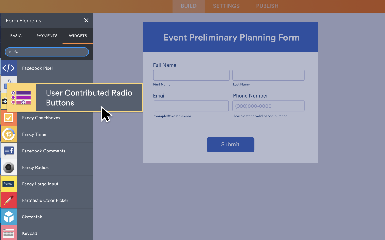 User Contributed Radio Buttons Screenshot 2