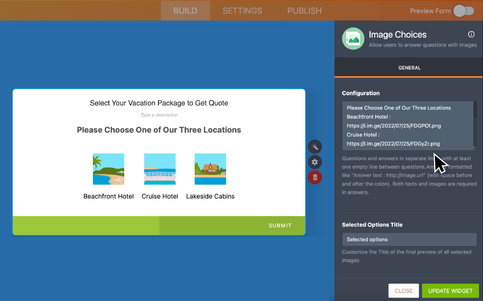 Image Choices Screenshot 3