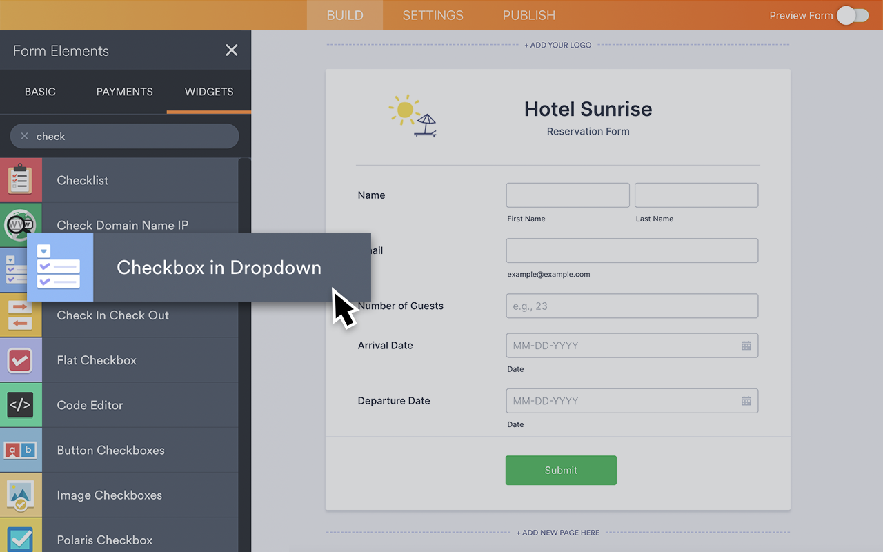 Checkbox in Dropdown Screenshot 2