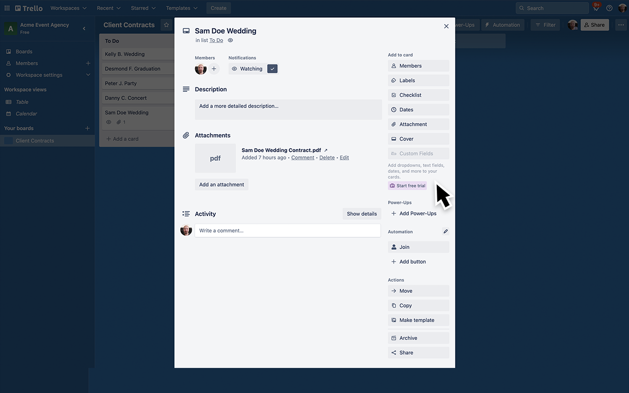 Trello Screenshot 4