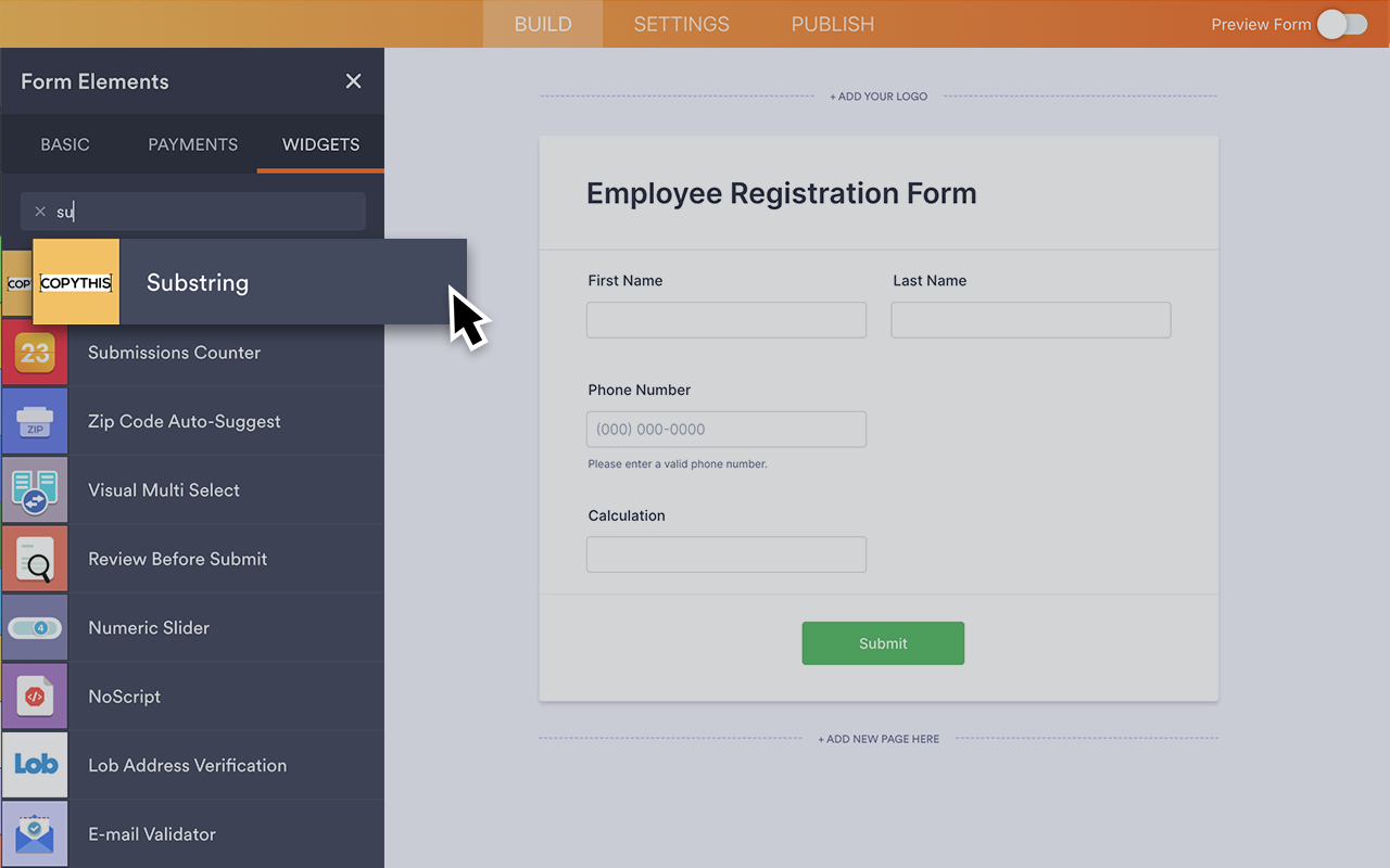 Substring Screenshot 2
