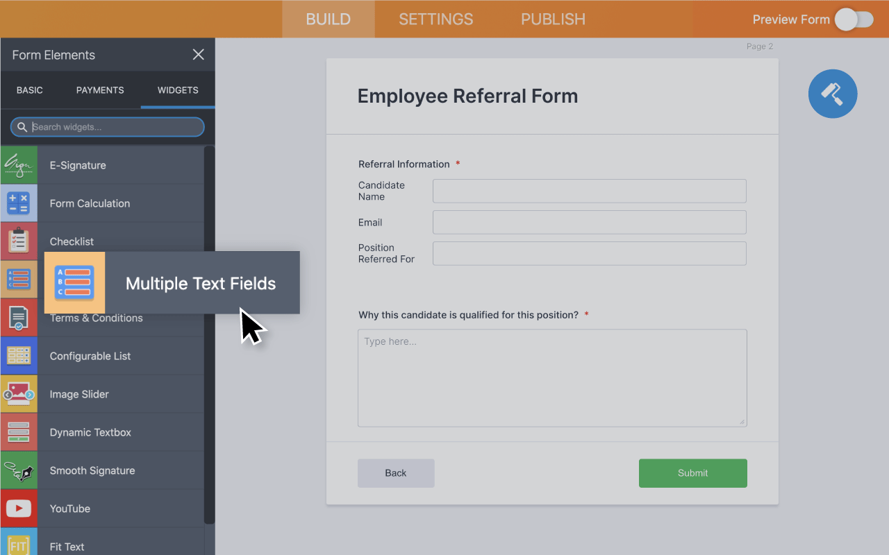 Multiple Text Fields Screenshot 2