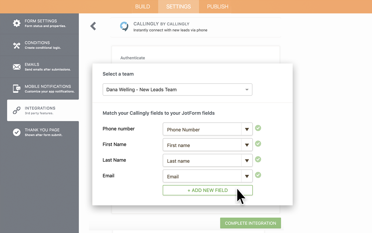 Callingly Integration Screenshot 3