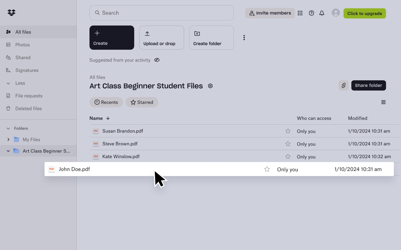 Dropbox Screenshot 5