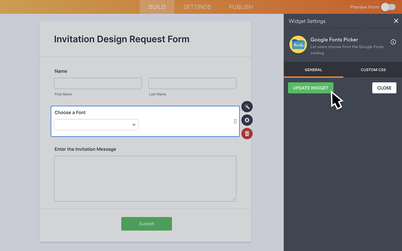 Google Fonts Picker Screenshot 3