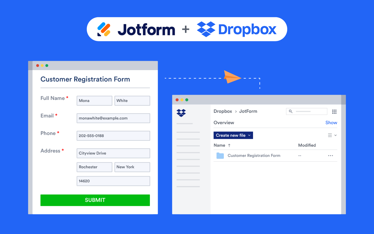 Dropbox Integration Screenshot 1
