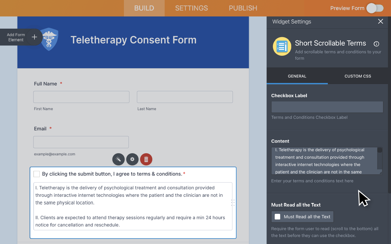 Short Scrollable Terms Screenshot 3