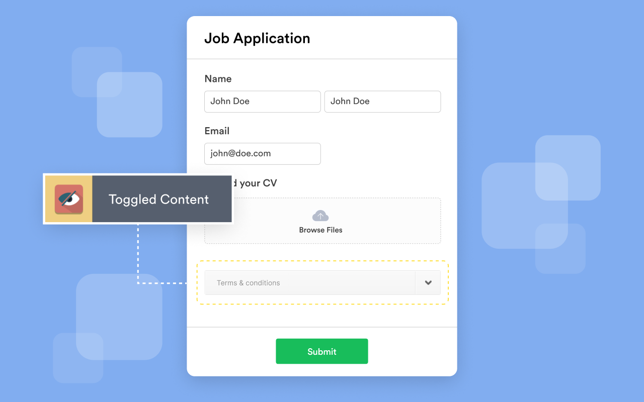 Toggled Content Screenshot 1