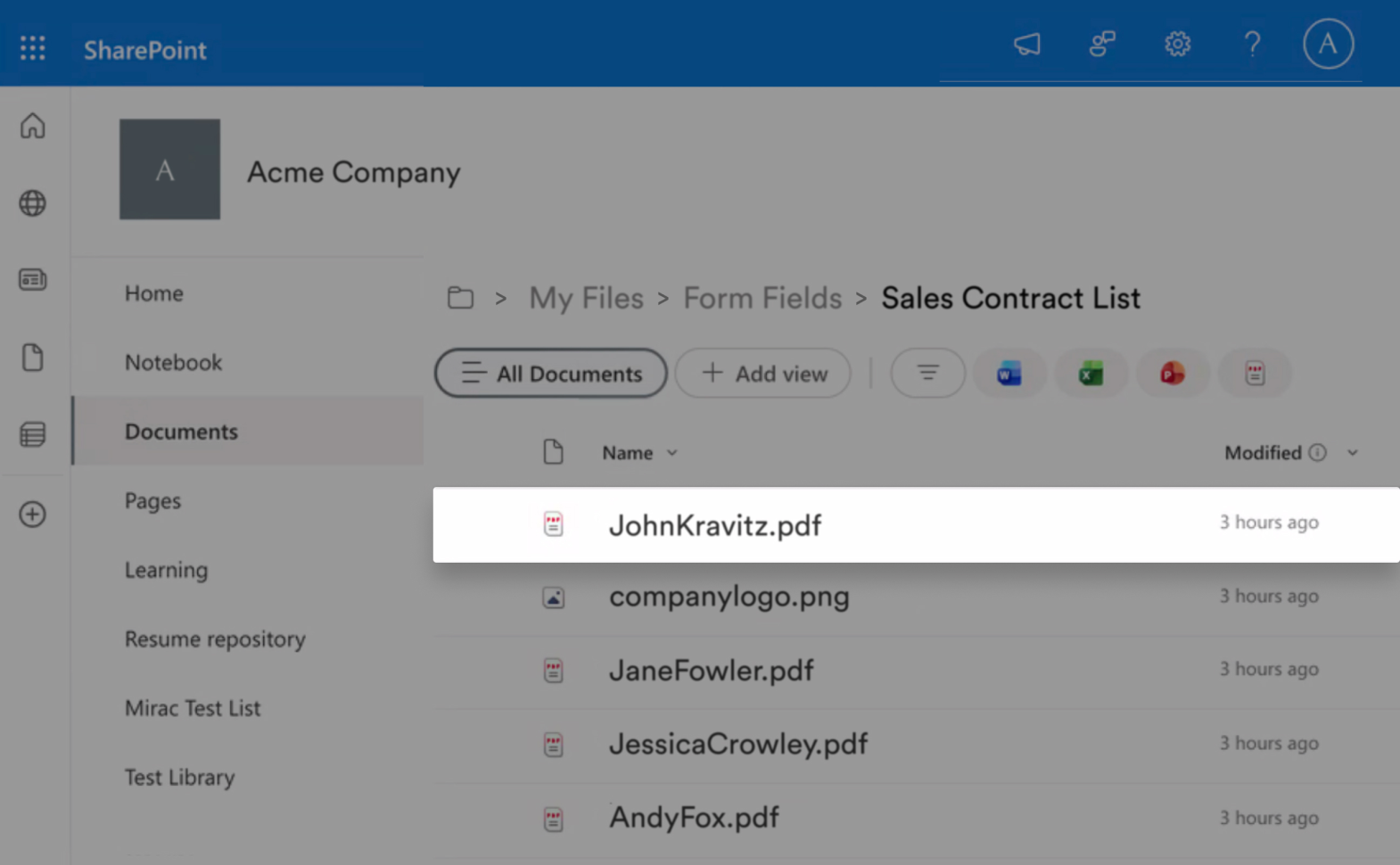 Microsoft SharePoint Integration Screenshot 5