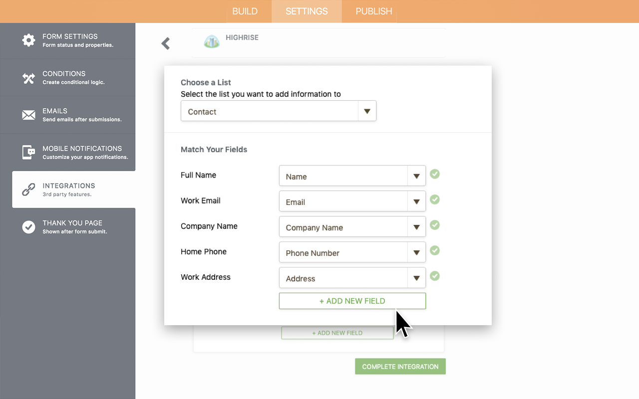 Highrise Integration Screenshot 3