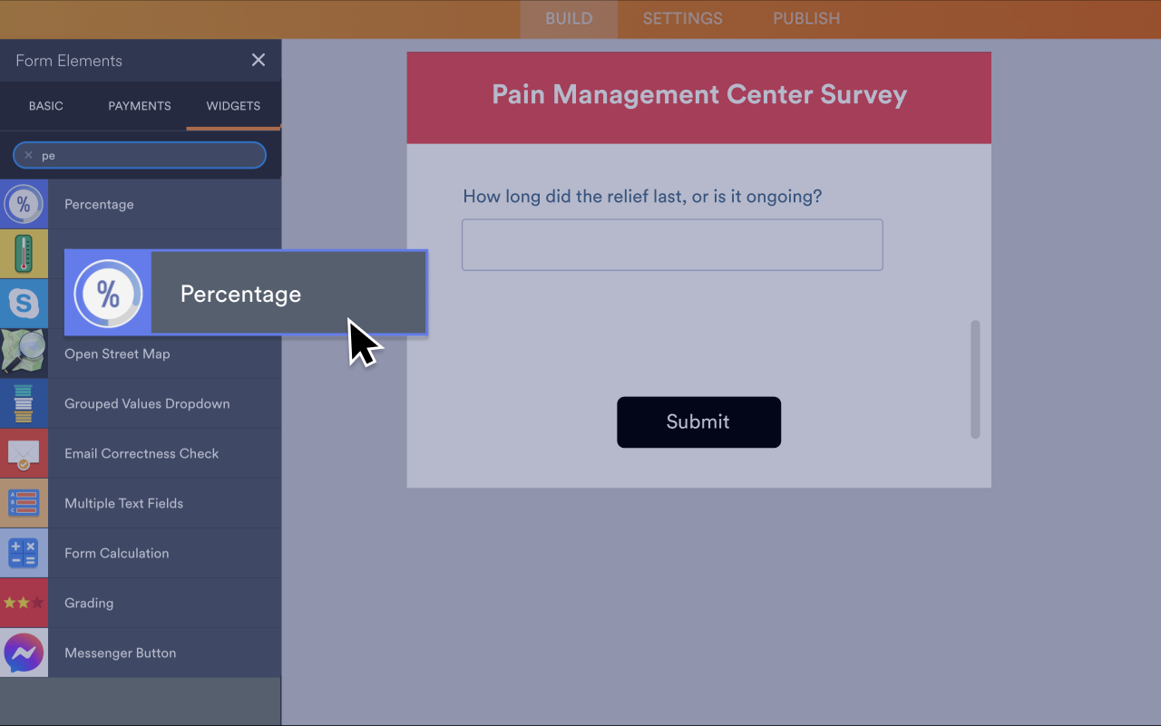 Percentage Screenshot 2