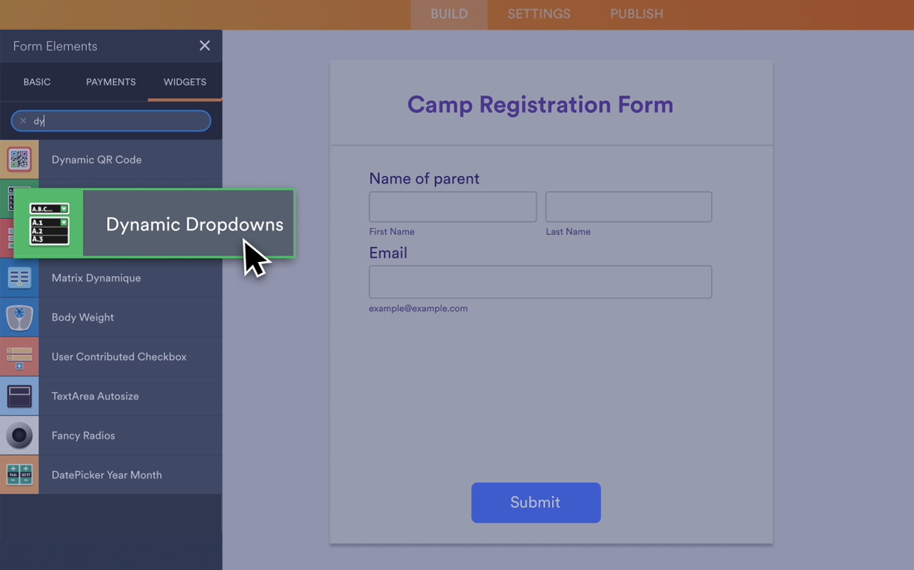 Dynamic Dropdowns Screenshot 2