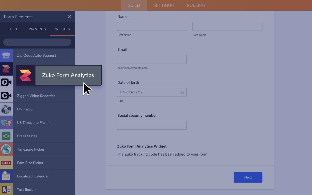 Zuko Form Analytics Screenshot 2