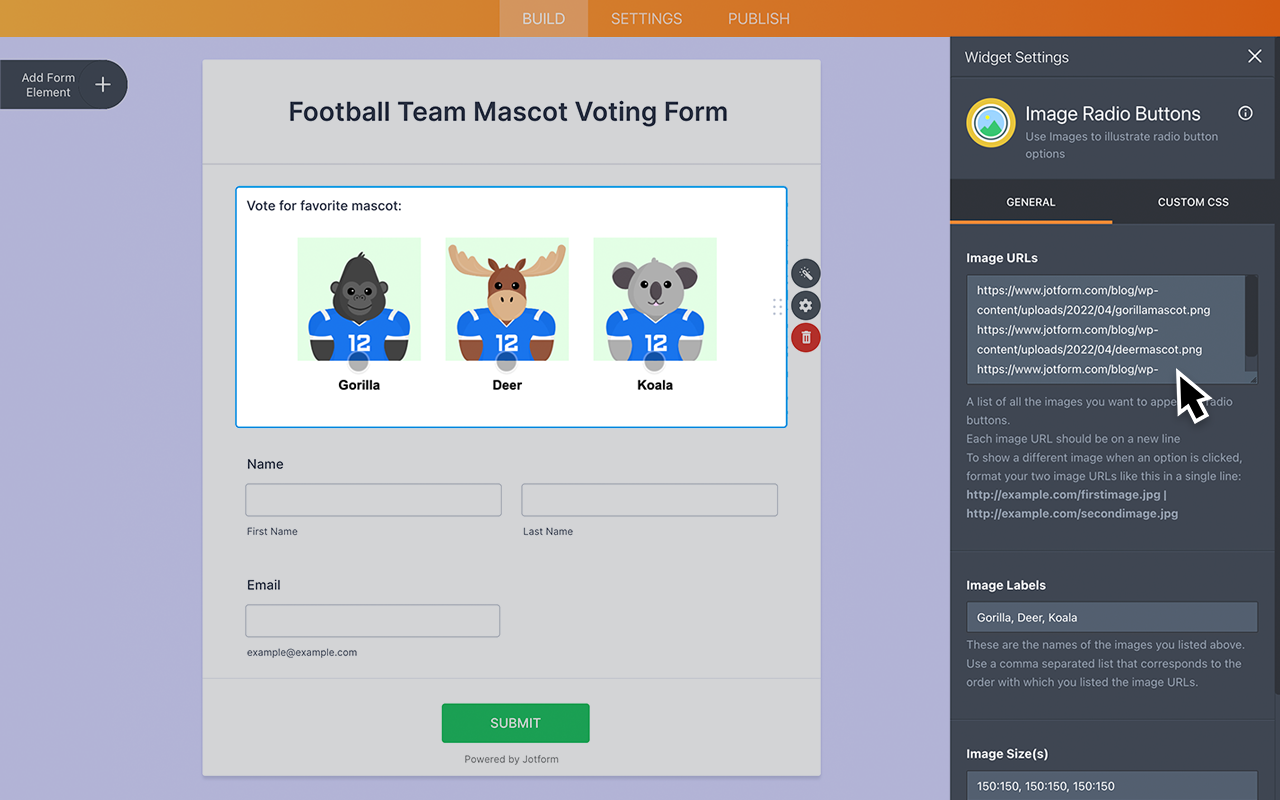 Image Radio Buttons Screenshot 3