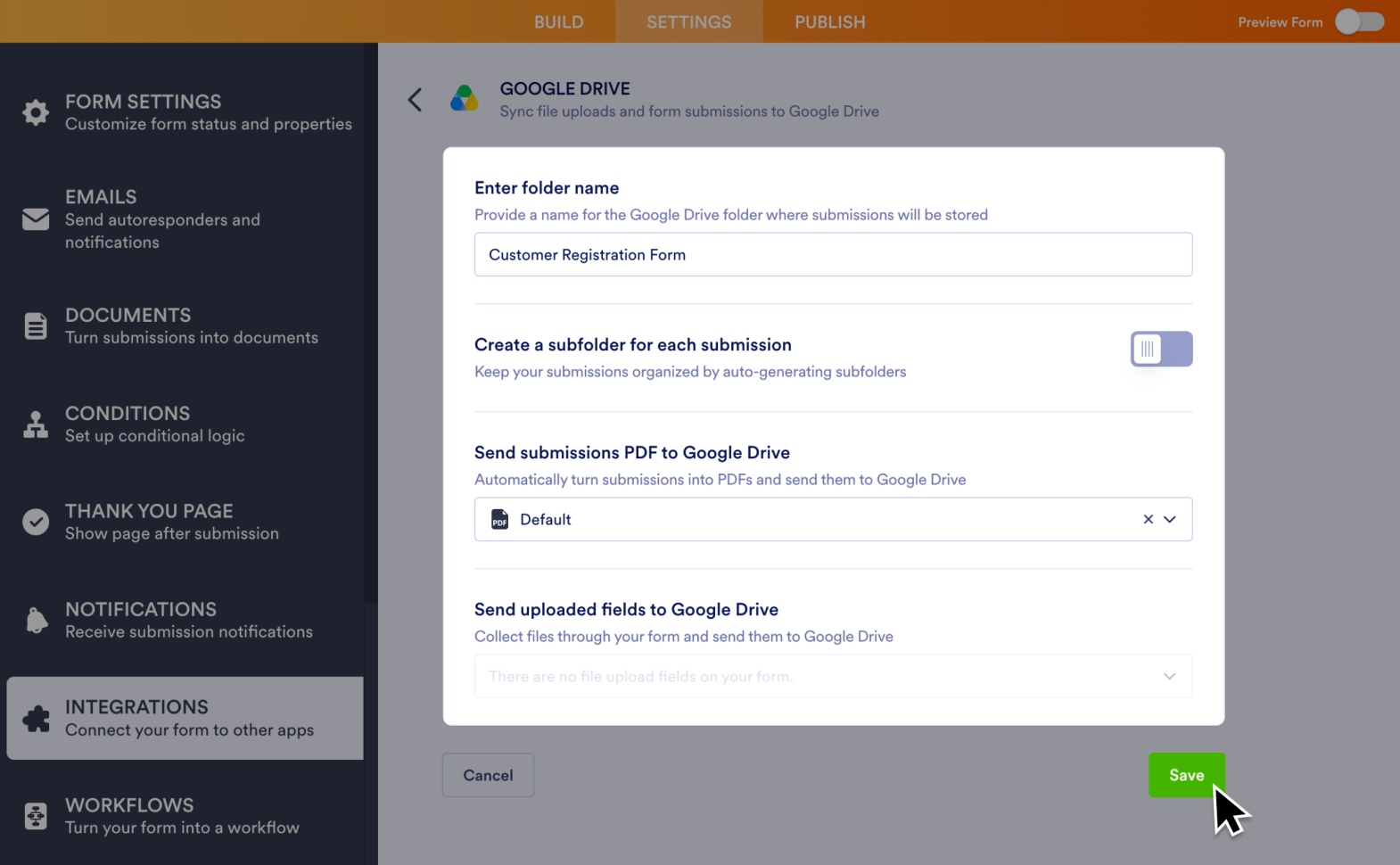 Google Drive Integration Screenshot 4