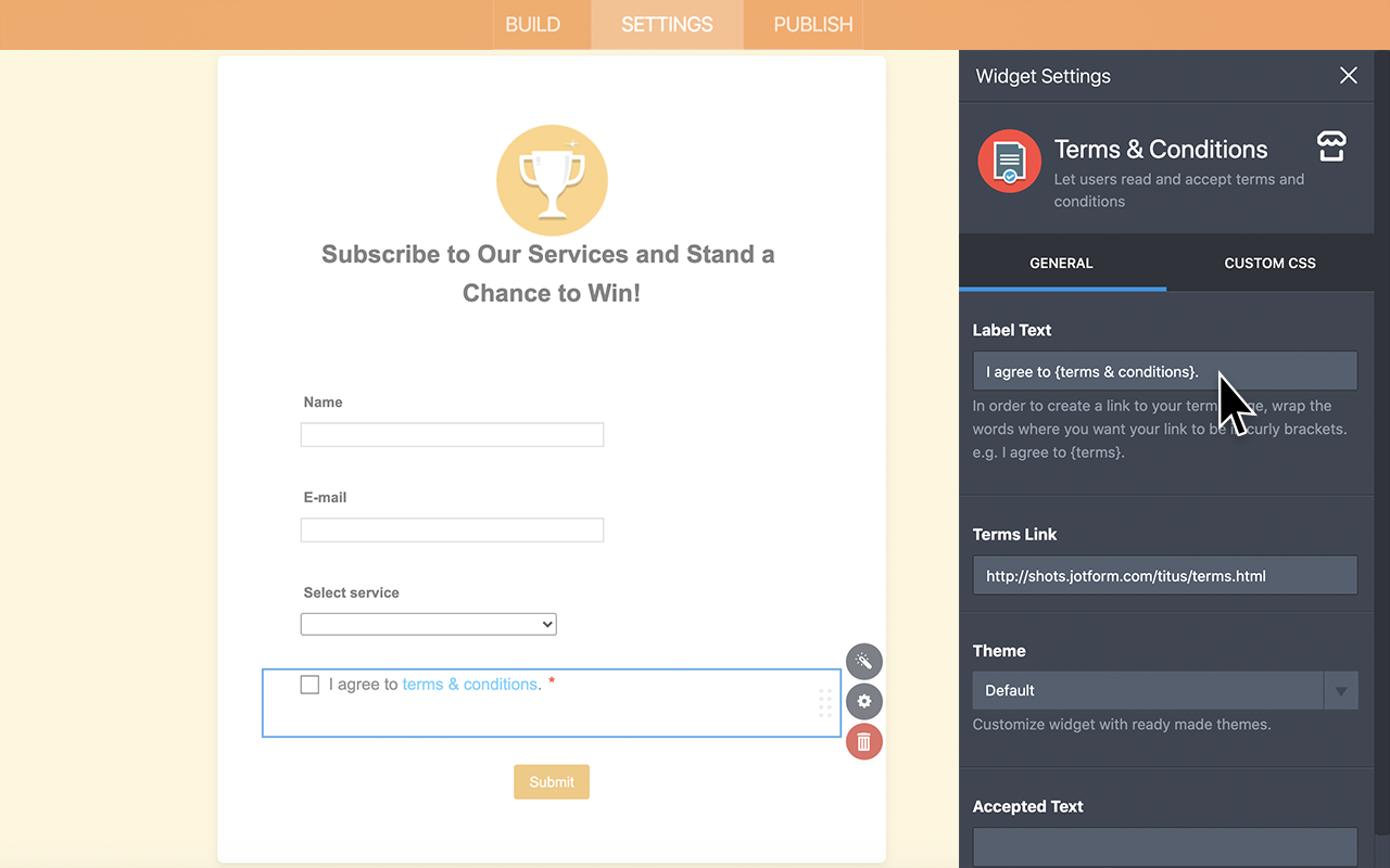 Terms & Conditions Screenshot 2