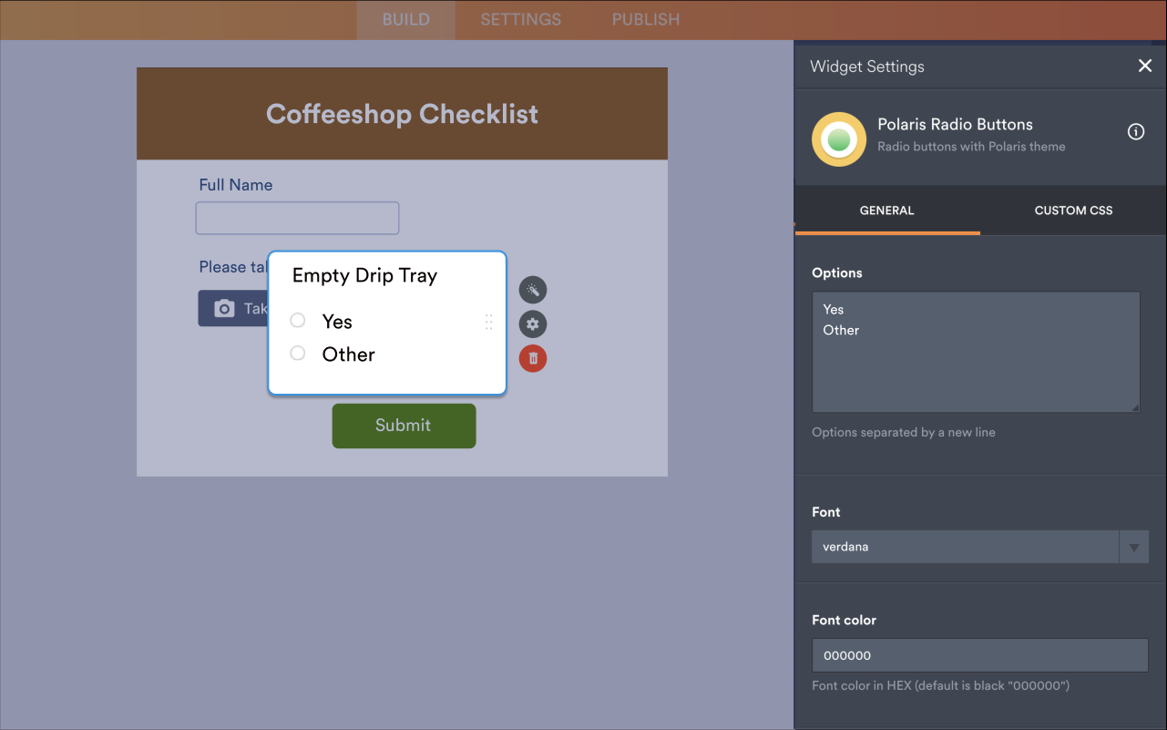 Polaris Radio Buttons Screenshot 3