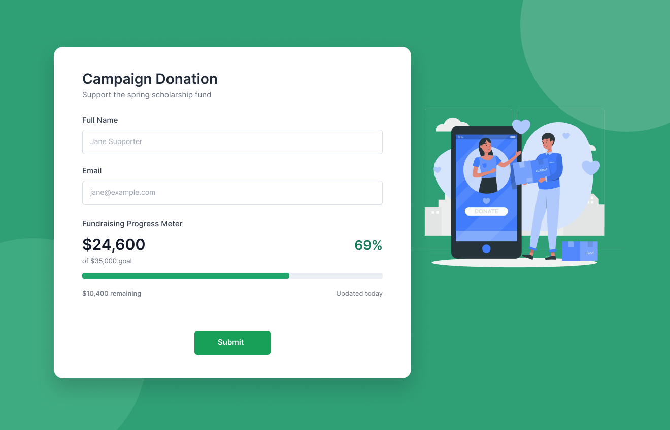 Fundraising Progress Meter Screenshot 1