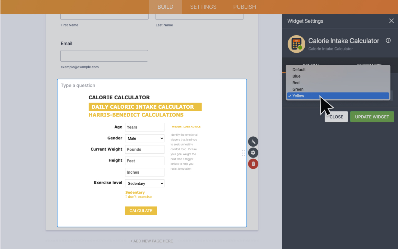 Calorie Intake Calculator Screenshot 3