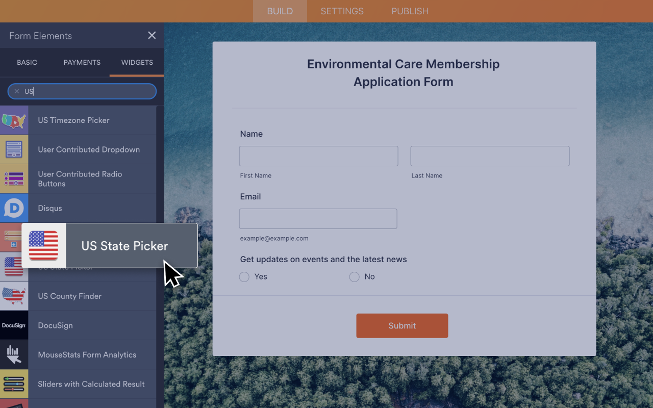US State Picker Screenshot 2