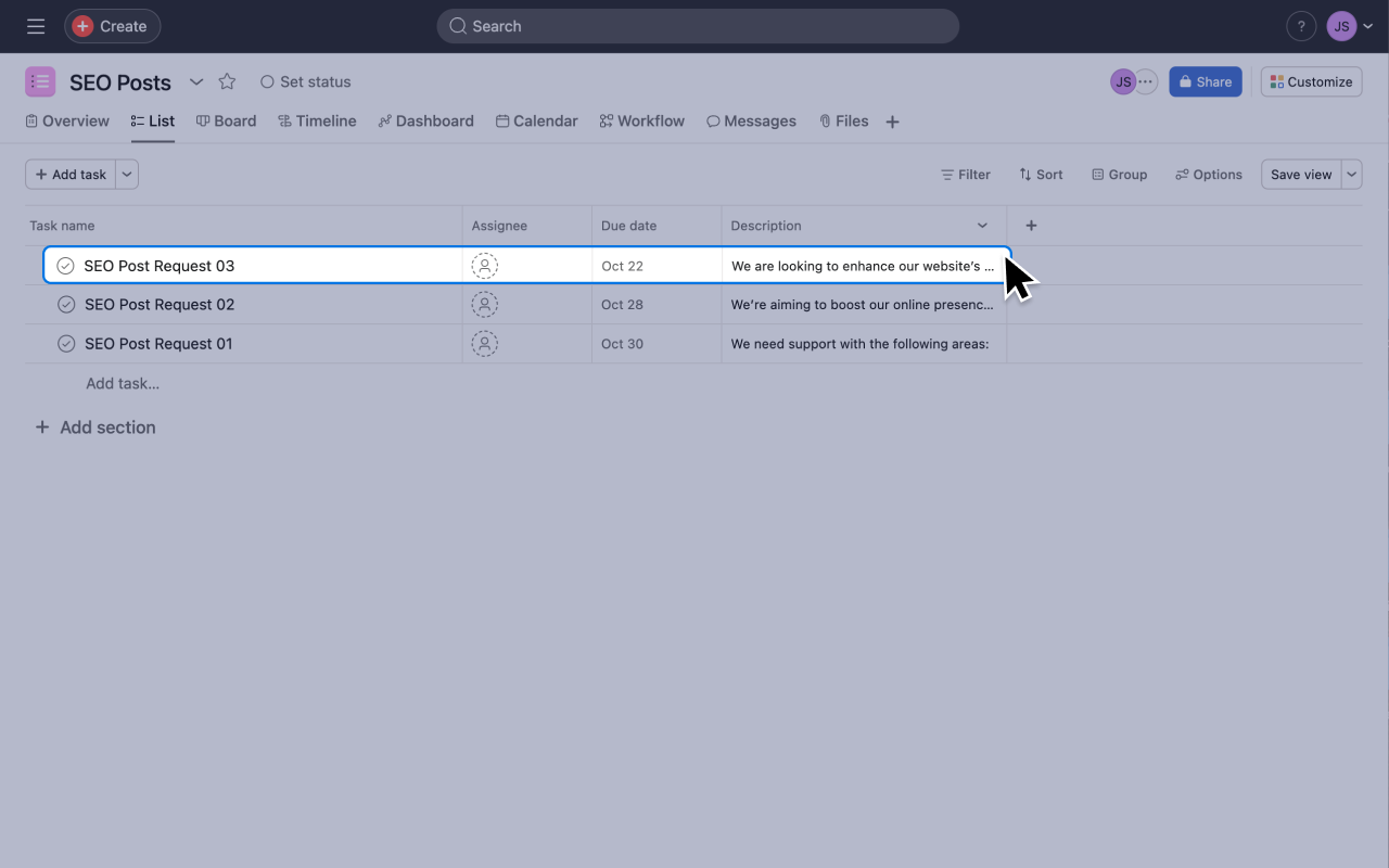 Asana Screenshot 5