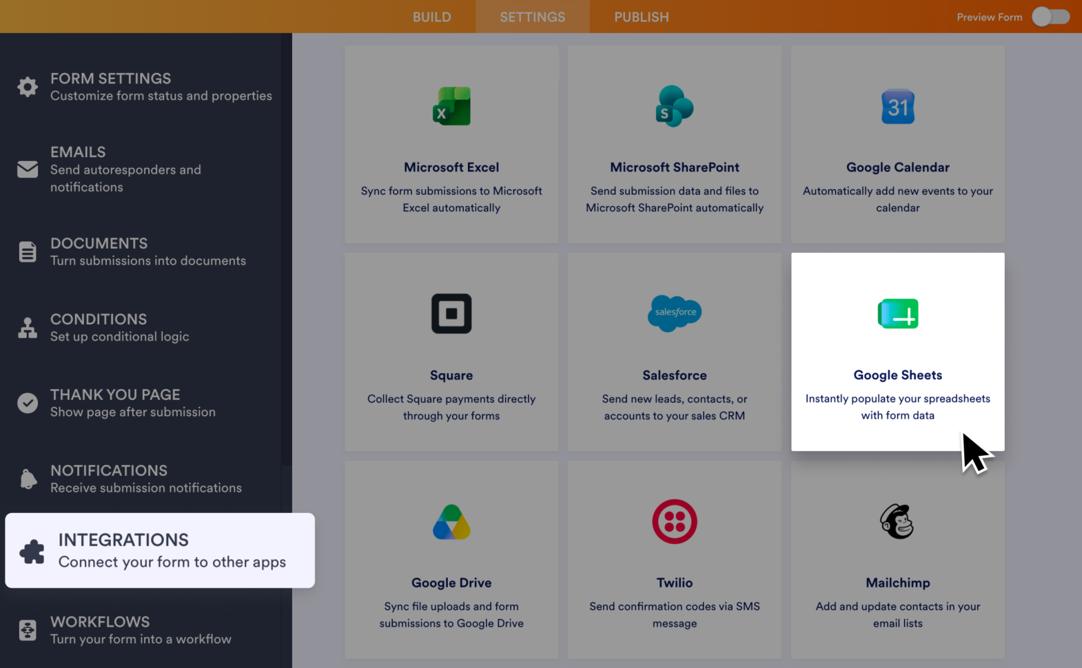 Google Sheets Integration Screenshot 2